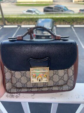 Gucci GG Canvas Padlock Bag